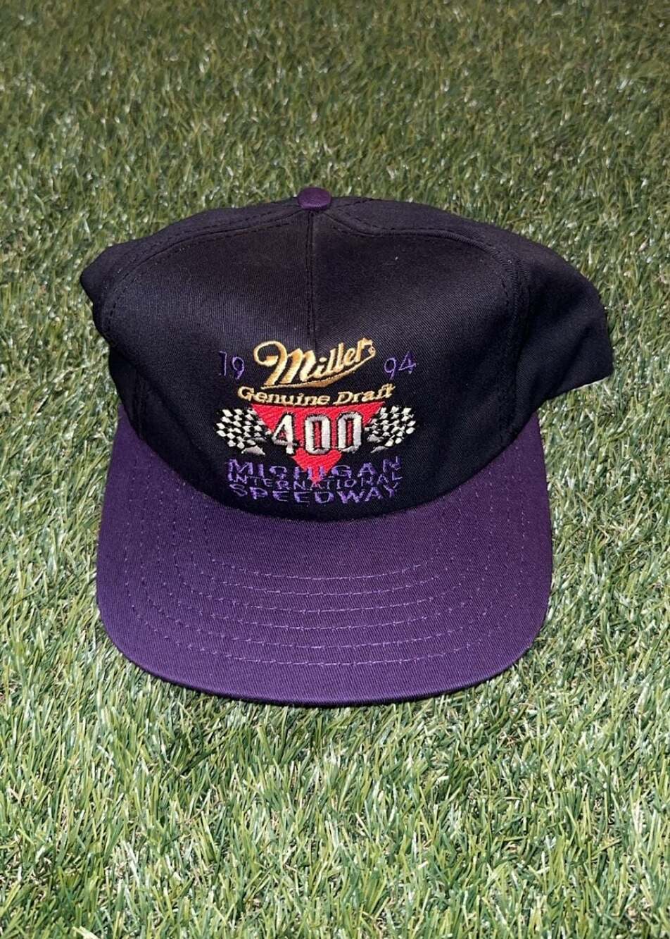 Vintage 1994 Miller Genuine Draft 400 Michigan International Speedway Snapback H